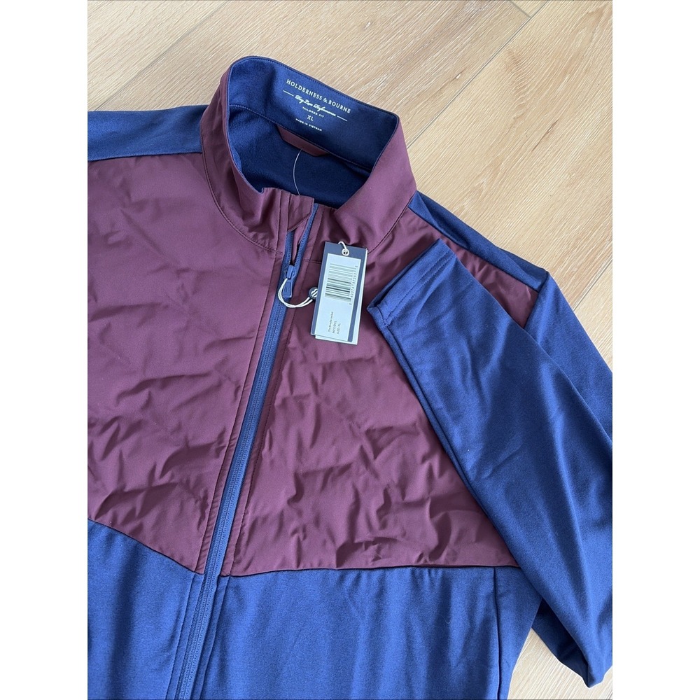 Holderness & Bourne Men's Golf Brodie Jacket Navy Blue Claret‎ Size XL NEW $275
